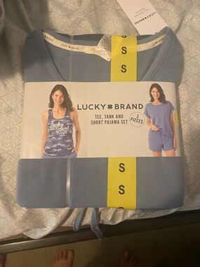 Lucky Brand Light Blue 3-Piece Pajama Set